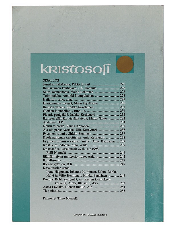 Kristosofi - Lehdet - 10105352928 - 1