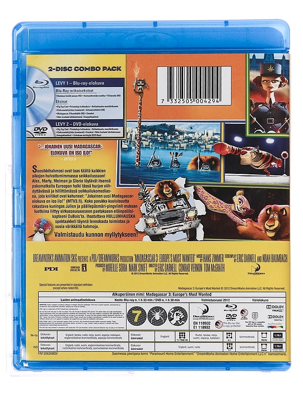 Madagascar 3 - Blu-ray - Blu-ray-levyt - 10105352974 - 1