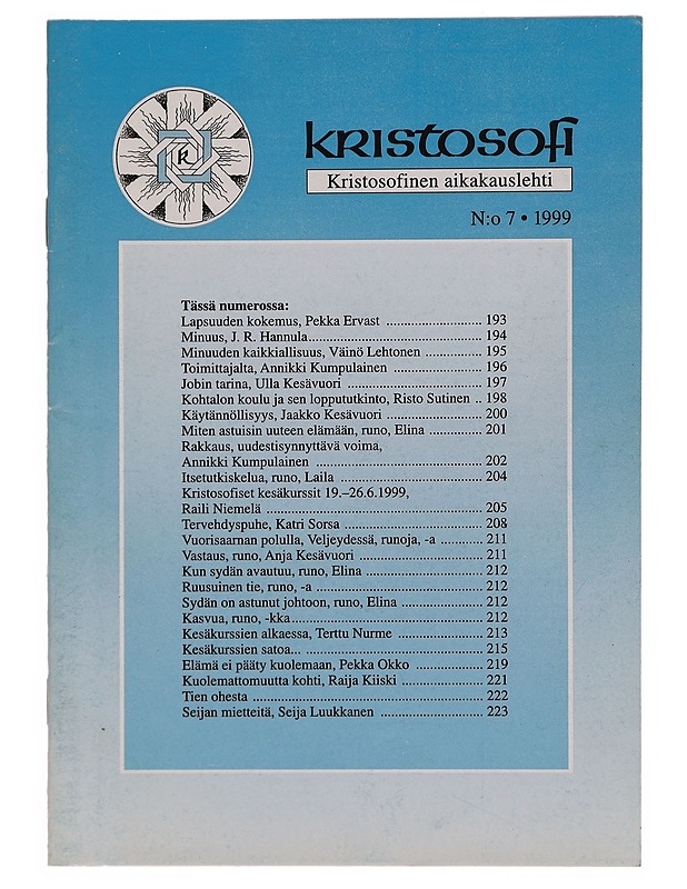 Kristosofi - Lehdet - 10105352981 - 0