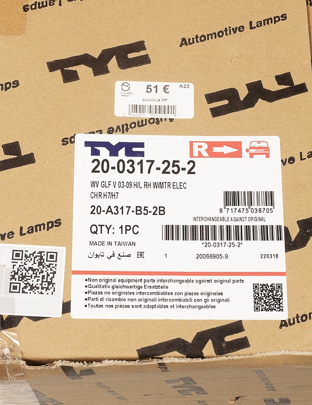 Ajovalo TYC 20-0317-25-2 - Muut urheiluvälineet ja vapaa-aika - 10105353018 - 1