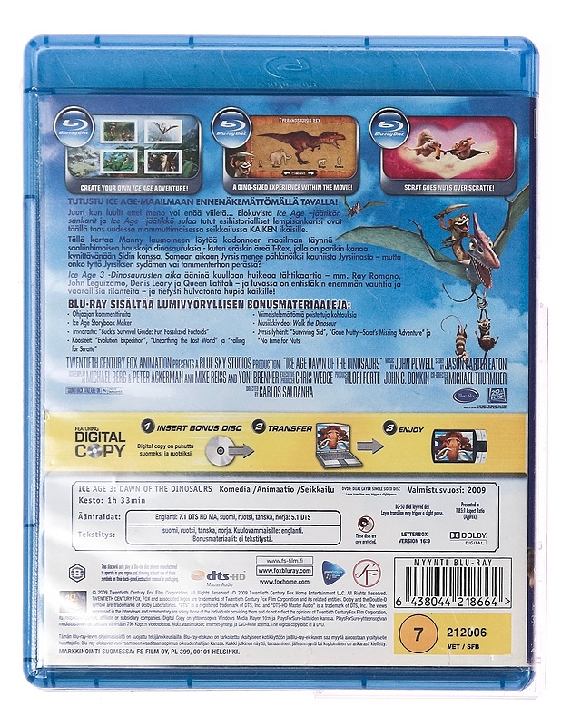 Ice Age 3 - Dinosaurusten aika - Blu-ray  - Blu-ray-levyt - 10105353102 - 1