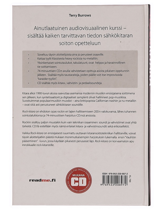 Rock-kitara - Burrows, Terry - Musiikki- ja elokuvakirjat - 10105353095 - 1