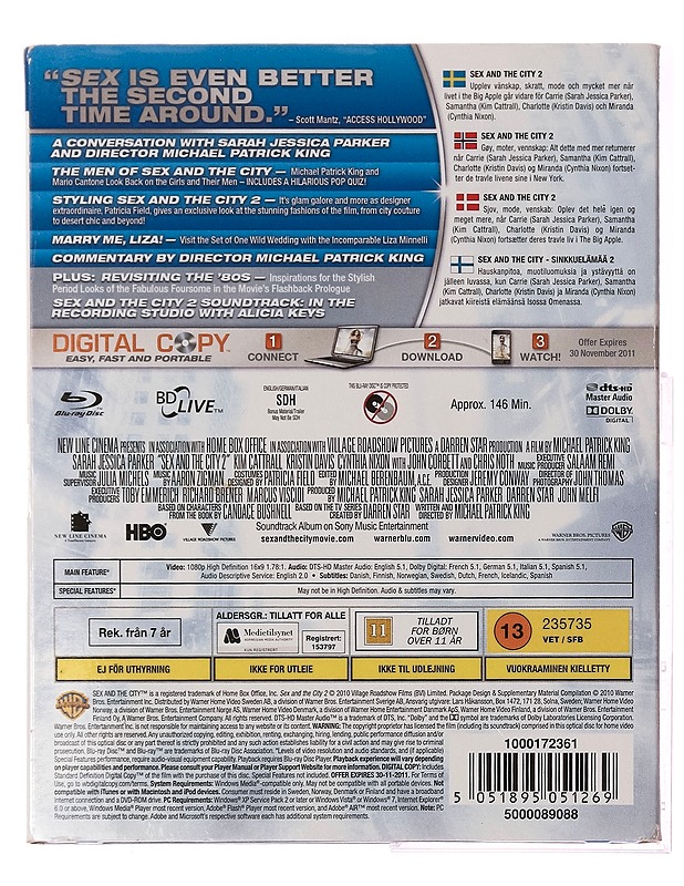 Sex and the city - Blu-ray - Blu-ray-levyt - 10105353397 - 1
