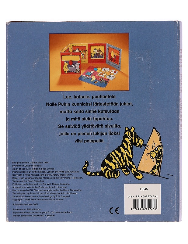Nalle Puhin juhlapäivä - Milne, A. A. - Lastenkirjat - 10105353540 - 1