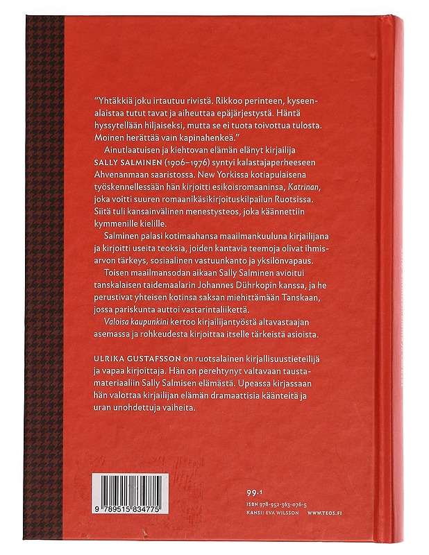 Min ljusa stad : Sally Salminen, livet och litteraturen - Ulrika Gustafsson - Elämäkerrat ja muistelmat - 10105353558 - 1