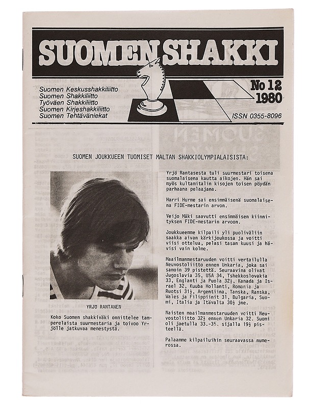 Suomen Shakki 1-12/1980 - Lehdet - 10105354028 - 1
