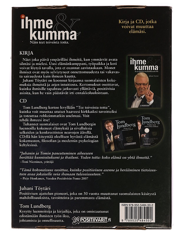 Ihme & kumma: Näin teet toiveista totta - Kirja ja CD elämäsi matkalle - Työtäri, Juhani - Lundberg Tom - Tietokirjat ja oppaat - 10105354059 - 1
