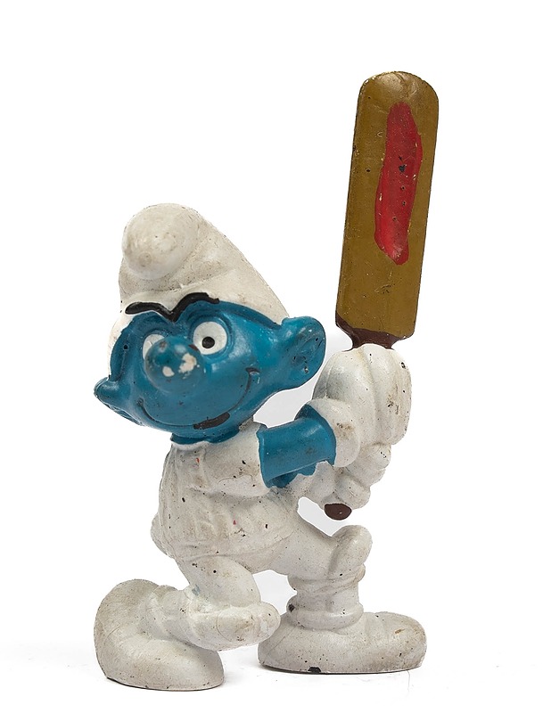 SCHLEICH / PEYO 20066 Kriketinpelaaja smurffi figuuri - Lasten lelut - 10105354238 - 0