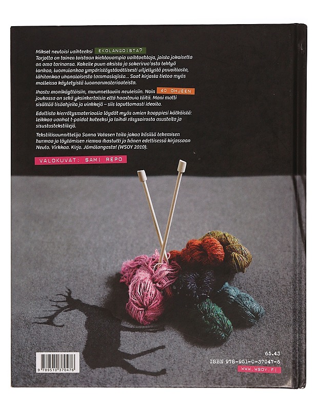Ekolangasta! : neulo, virkkaa, kirjo - Vatanen, Sanna - Tietokirjat ja oppaat - 10105354264 - 1