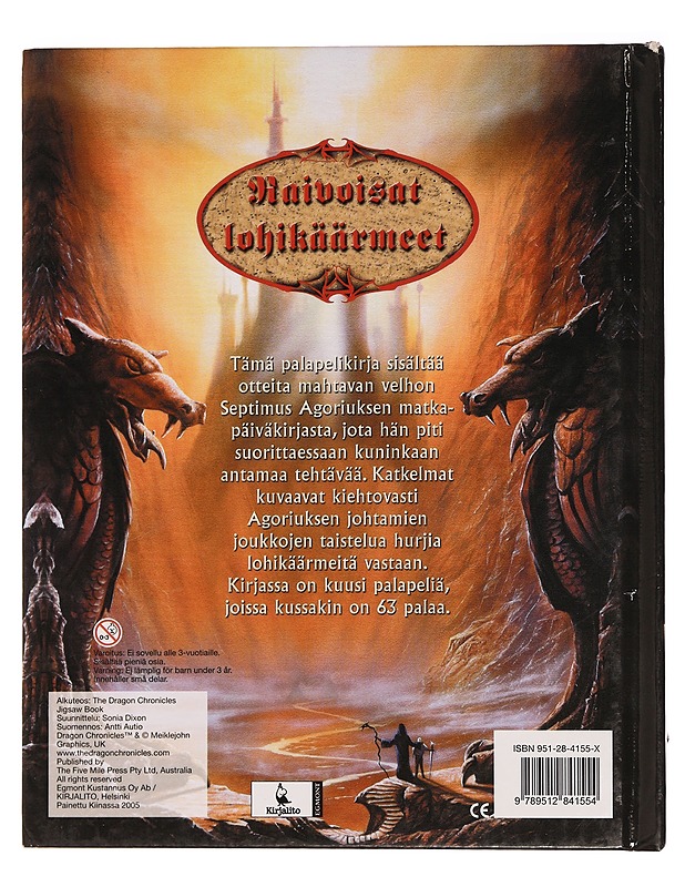 Raivoisat lohikäärmeet : mahtavan velhon Septimus Agoriuksen matkapäiväkirja : palapelikirja - Sanders, Malcolm - Lastenkirjat - 10105354268 - 1