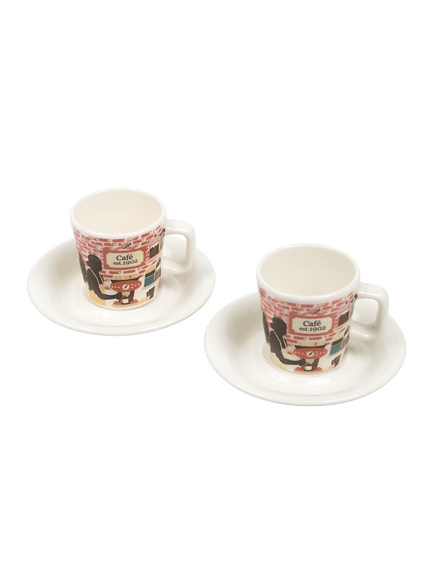 KULTAKERAMIIKKA espressokuppi ja tassi, 2 paria - Mukit ja kahvikupit - 10105355078 - 0