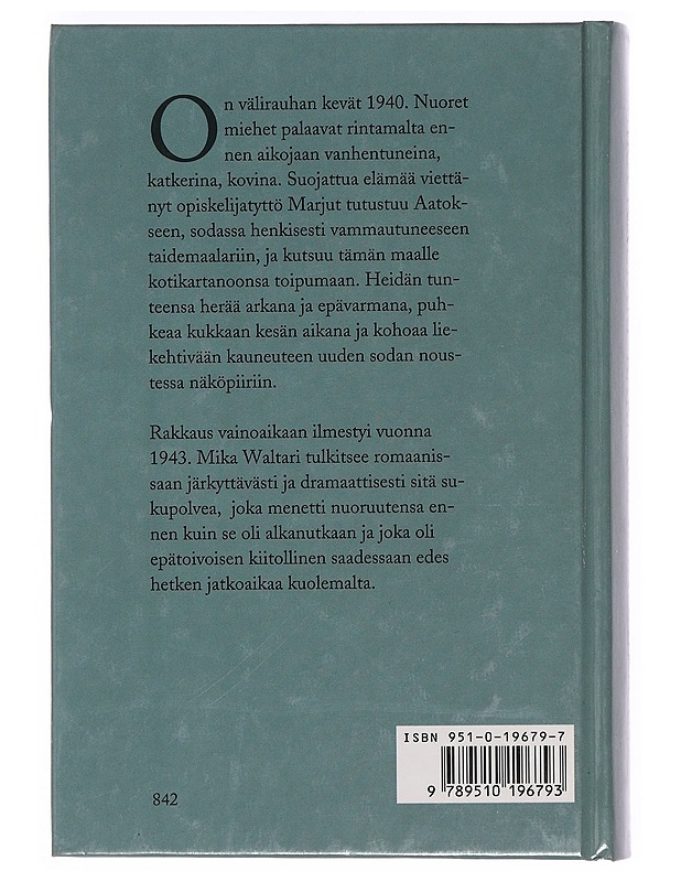 Rakkaus vainoaikaan : romaani - Mika Waltari - Romaanit ja novellit - 10105355658 - 1
