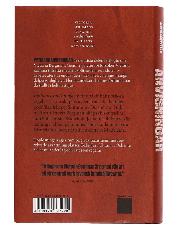 Pythians anvisningar : en kriminaltrilogi - Eriksson, Jerker - Romaanit ja novellit - 10105355887 - 1