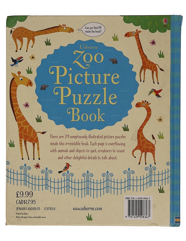 Zoo picture puzzle book - Lastenkirjat - 10105355986 - 1