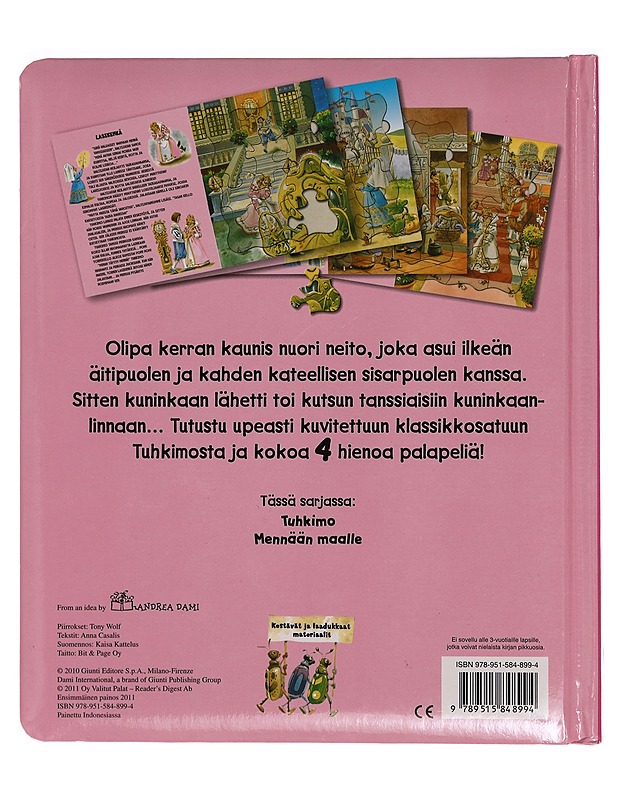 Tuhkimo : 4 palapeliä - Wolf, Tony - Lastenkirjat - 10105356030 - 1
