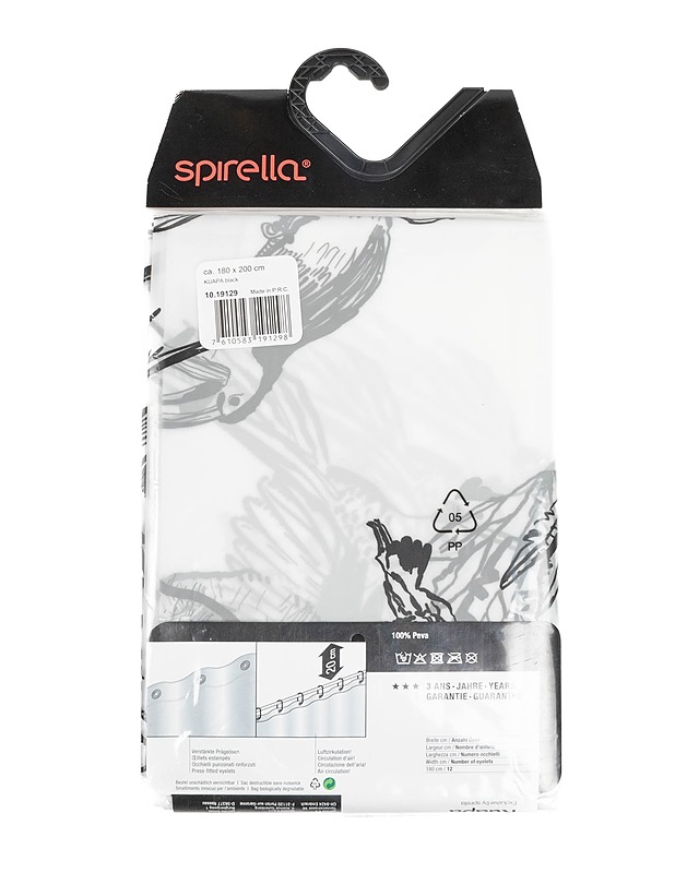 SPIRELLA suihkuverho, 180 x 200 cm - Muut kodintekstiilit - 10105356274 - 1