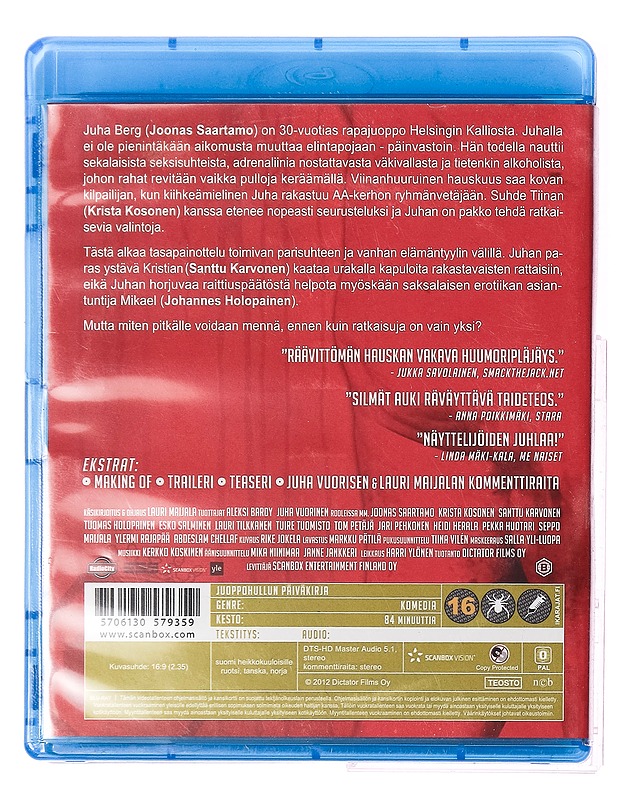 Juoppohullun päiväkirja - Blu-ray - Blu-ray-levyt - 10105356879 - 1