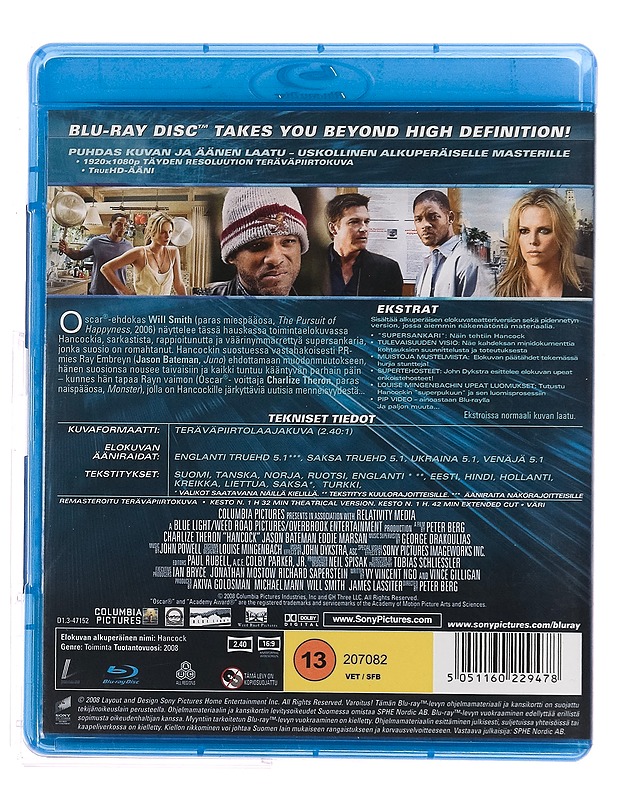Hancock: extended cut - Blu-ray - Blu-ray-levyt - 10105357401 - 1