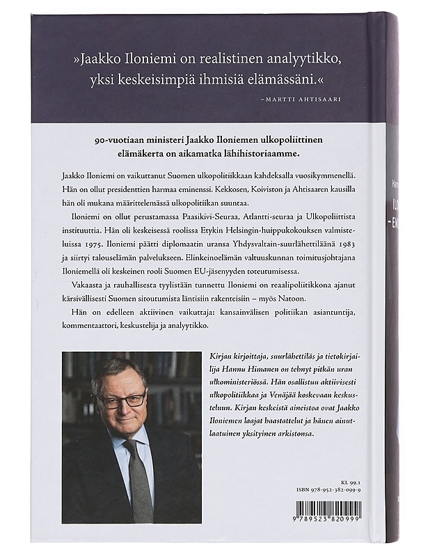 Iloniemi - eminenssi - Hannu Himanen - Elämäkerrat ja muistelmat - 10105357491 - 1