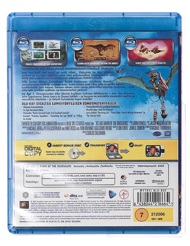 Ice Age 3: Dinosaurusten Aika - Blu-Ray  - Blu-ray-levyt - 10105357502 - 1