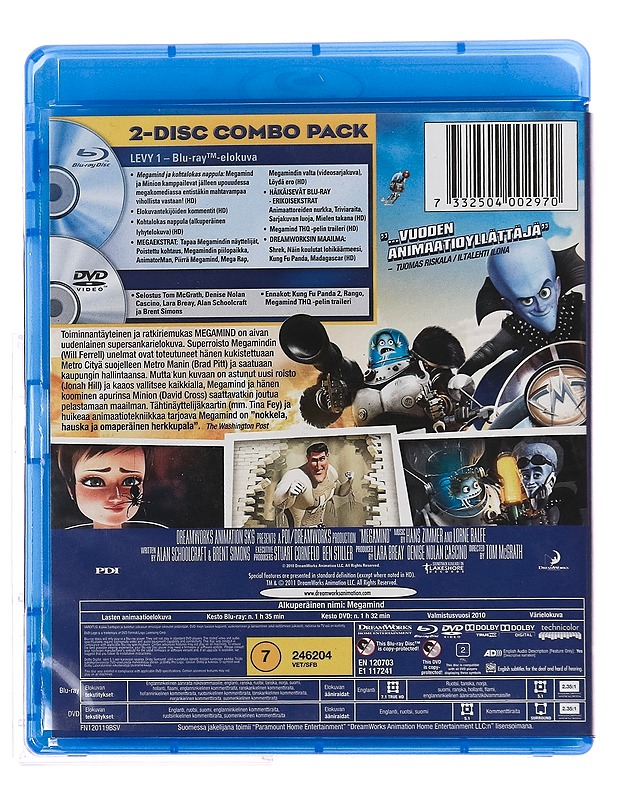 Megamind - Blu-ray + DVD - Blu-ray-levyt - 10105357511 - 1