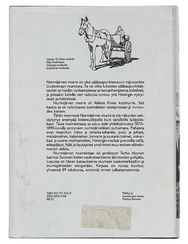 Nurmijärven murrekirja - Terho Itkonen - Tietokirjat ja oppaat - 10105357544 - 1