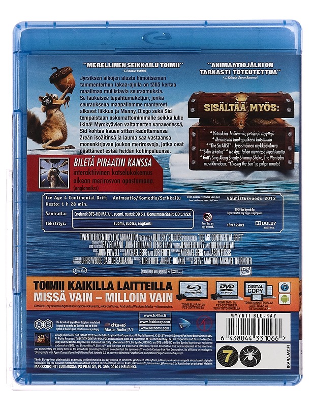 Ice Age 4: Mannerten mullistus - Blu-ray + DVD + Digital copy - Blu-ray-levyt - 10105357657 - 1