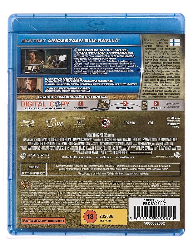 Titaanien taistelu - Blu-ray - Blu-ray-levyt - 10105357669 - 1