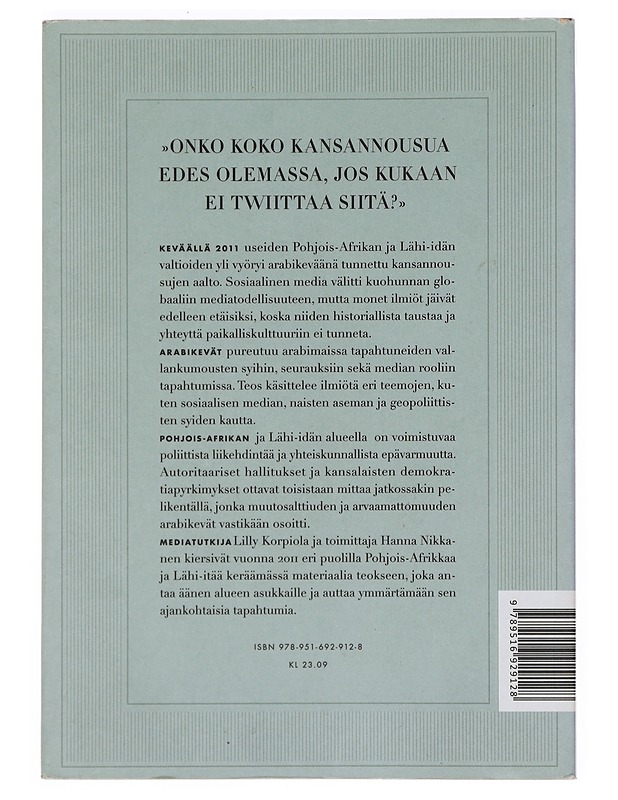 Arabikevät - Korpiola, Lilly, Nikkanen, Hanna - Tietokirjat ja oppaat - 10105357851 - 1