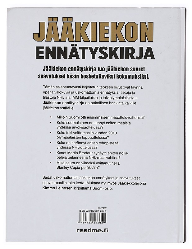 Jääkiekon ennätyskirja - Kimmo Leinonen - Tietokirjat - 10105358242 - 1