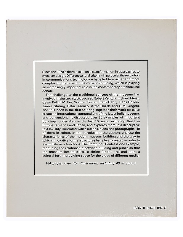 The Museums of the Last Generation - Josep Montaner, Jordi Oliveras - Taide- ja kulttuurikirjat - 10105358251 - 1