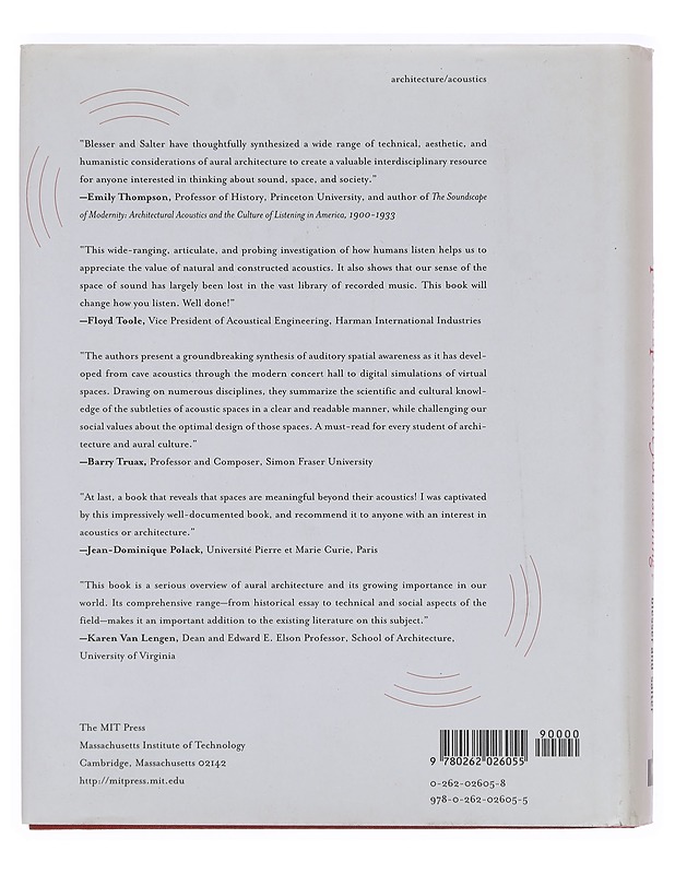 Spaces speak. are you listening? - Barry Blesser and Linda-Ruth Salter - Tietokirjat ja oppaat - 10105358516 - 1