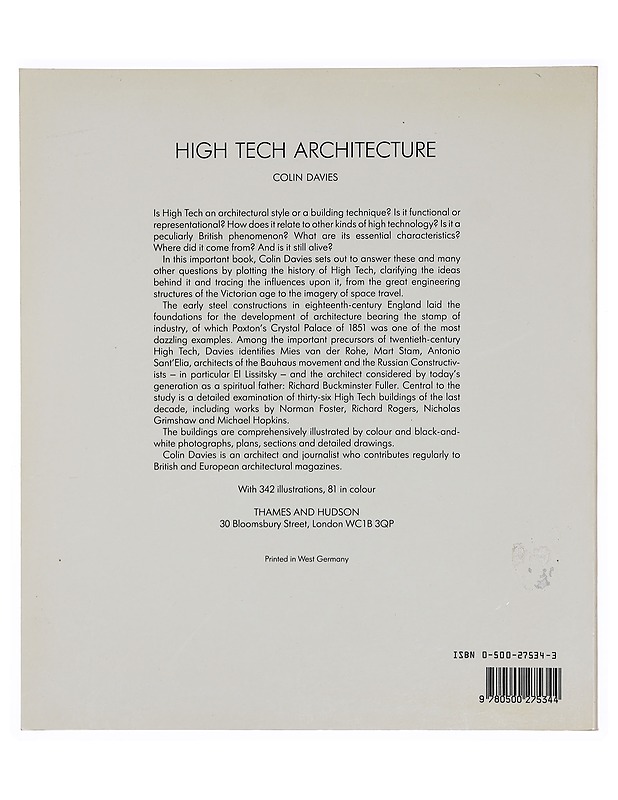 High tech architecture - Davies, Colin - Tietokirjat ja oppaat - 10105358676 - 1