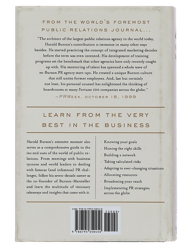 The Business of Persuasion - Harold Burson - Elämäkerrat ja muistelmat - 10105359329 - 1