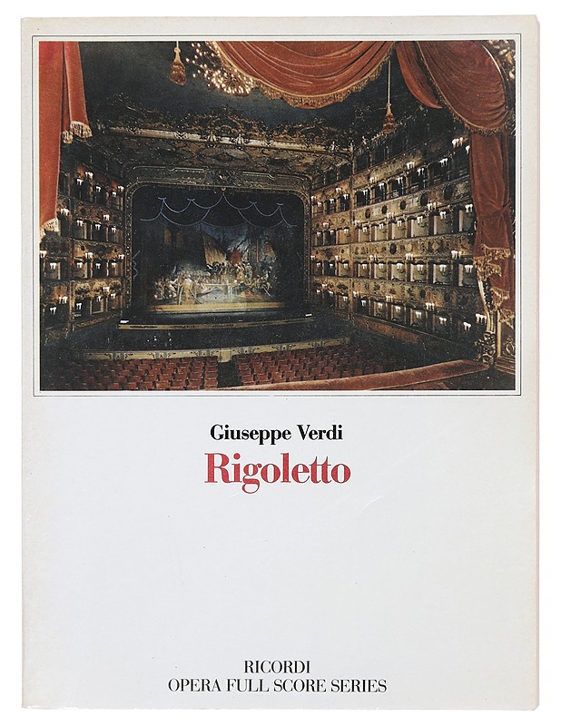 Giuseppe Verdi - Rigoletto - Ricordi Opera Full Score Series  - Musiikki- ja elokuvakirjat - 10105359712 - 0
