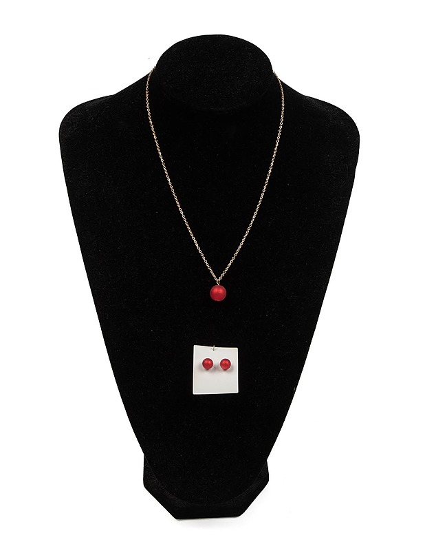 Korusetti punaisilla palloilla - Korut - 10105359998 - 0