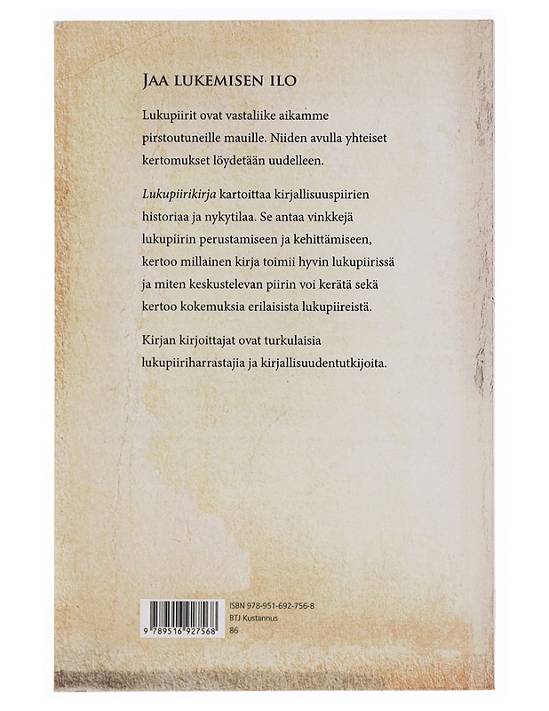 Lukupiirikirja - Matero, Johanna - Harrastekirjat - 10105360154 - 1