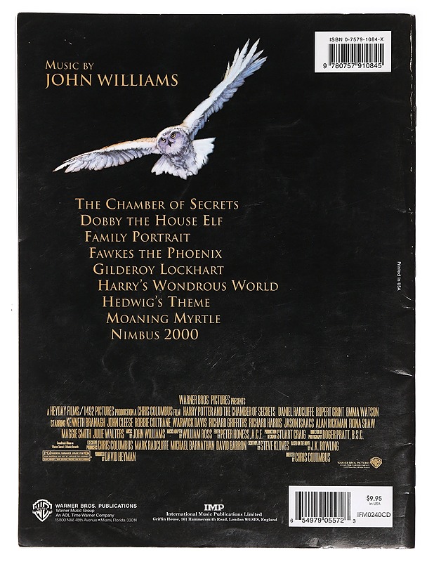 Harry Potter and the chamber of the secrets : selected themes from the motion picture - Williams, John - Musiikki- ja elokuvakirjat - 10105360302 - 1