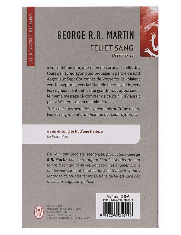 Feu et sang: Partie 2 - George R.R. Martin - Fantasia- ja scifi - 10105360875 - 1