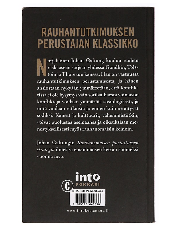Rauhanomaisen puolustuksen strategia - Galtung, Johan - Tietokirjat ja oppaat - 10105361032 - 1