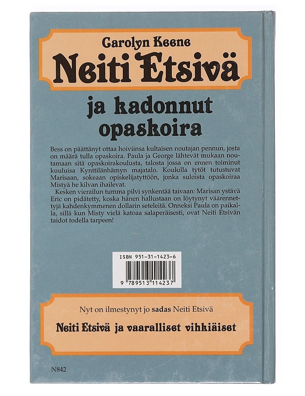 Neiti Etsivä ja kadonnut opaskoira - Keene, Carolyn - Nuorten kirjat - 10105361038 - 1