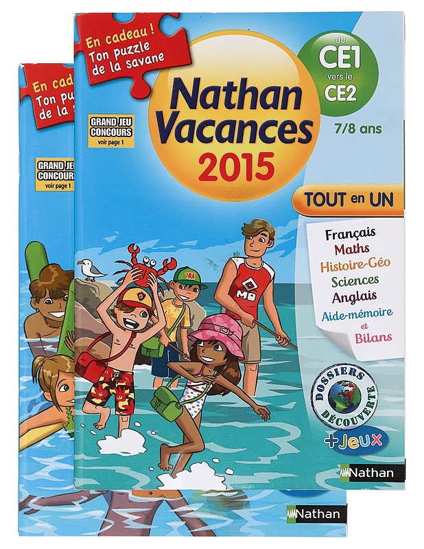 Nathan Vacances 2015, numerot 7/8 ja 9/10  - Lastenkirjat - 10105361259 - 0