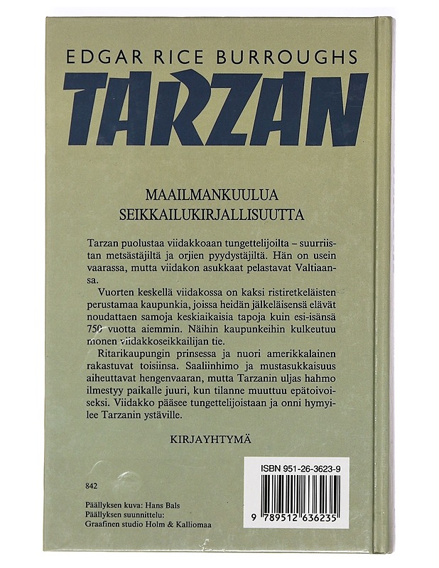 Tarzan viidakon valtias - Burroughs, Edgar Rice - Nuorten kirjat - 10105361629 - 1
