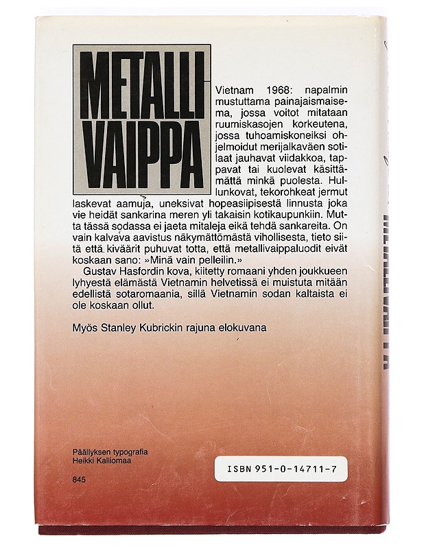 Metallivaippa - Hasford, Gustav - Romaanit ja novellit - 10105361658 - 1
