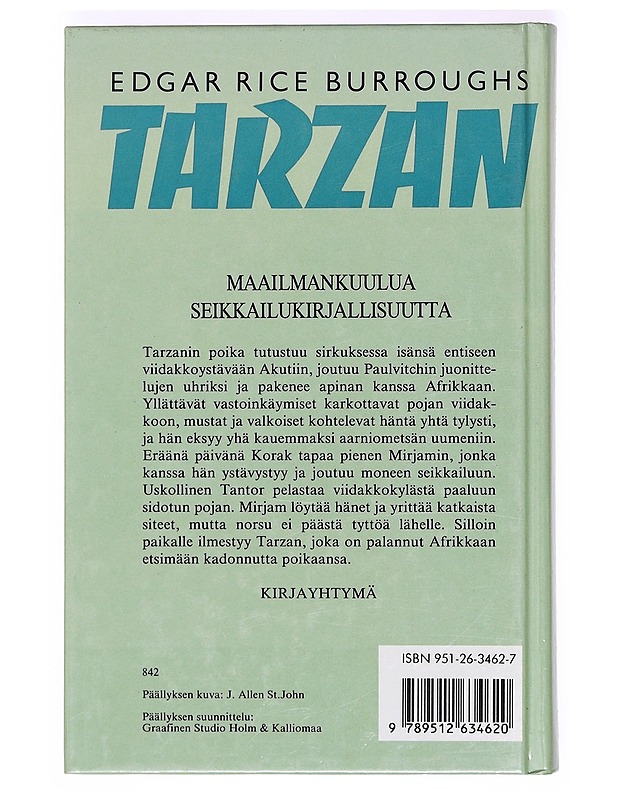 Tarzanin poika - Burroughs, Edgar Rice - Nuorten kirjat - 10105361784 - 1