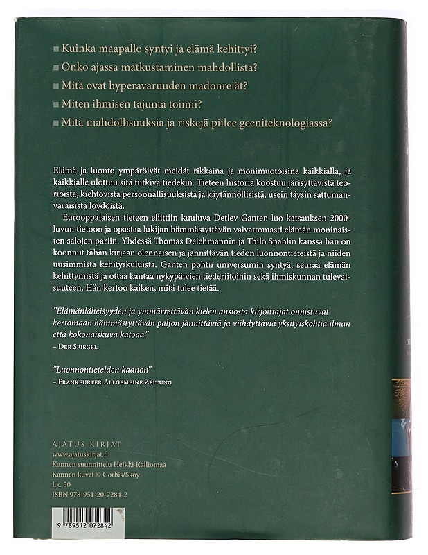 Luonto, tiede ja elämä : kaikki, mitä tulee tietää - Ganten, Detlev - Historiakirjat - 10105361833 - 1