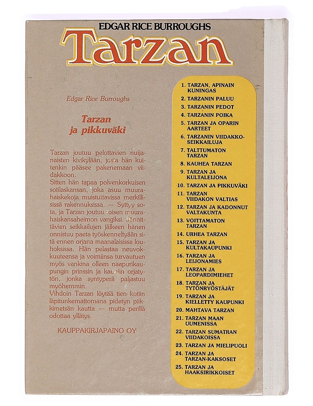 Tarzan ja pikkuväki - Edgar Rice Burroughs - Nuorten kirjat - 10105362356 - 1