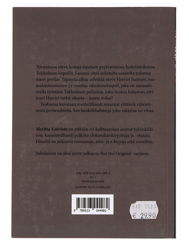 Sukulainen - Meritta Koivisto - Jännitys ja dekkarit - 10105362434 - 1