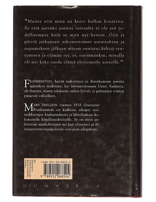 Frankenstein : uusi Prometheus - Shelley, Mary - Fantasia- ja scifi - 10105362849 - 1