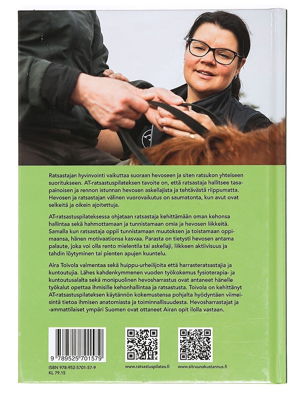 AT-ratsastuspilates : tavoitteena tasapainoinen ratsukko - Toivola, Aira - Tietokirjat ja oppaat - 10105363214 - 1